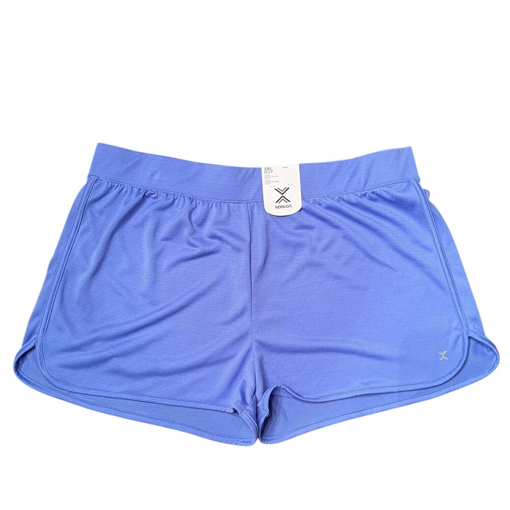 Xersion Women's Everair Pull-On Quick-Dri Breathable Shorts 3XL Periwinkle